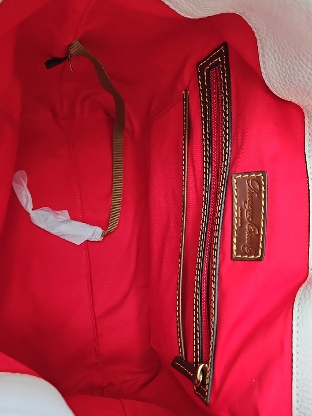 Dooney & Bourke Bone Pebble Leather Hobo Bag - Picture 8 of 16